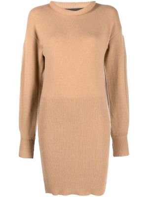 Federica Tosi knitted sweater dress - Neutrals