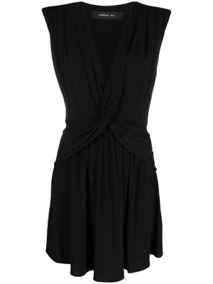 Federica Tosi knot-detail V-neck dress - Black