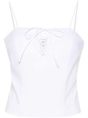 Federica Tosi lace-up corset top - White