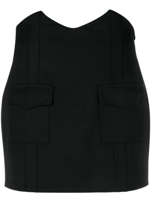 Federica Tosi notched high-waisted miniskirt - Black