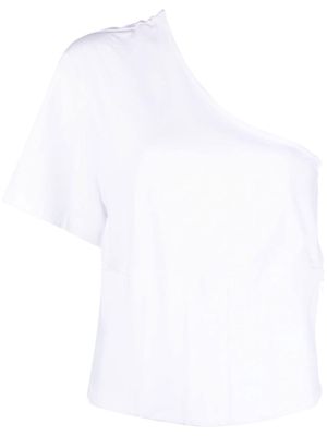 Federica Tosi one-sleeve asymmetric T-shirt - White