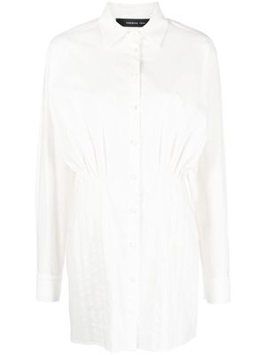 Federica Tosi pleat-detail shirt dress - White