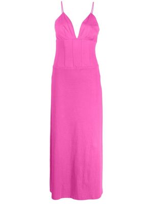 Federica Tosi plunging neck maxidress - Pink