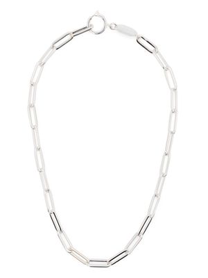 Federica Tosi polished-effect cable-knit necklace - Silver