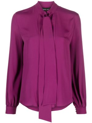 Federica Tosi pussy-bow silk blend blouse - Purple
