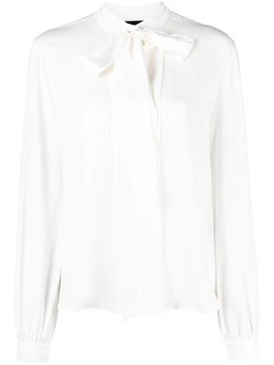 Federica Tosi pussy-bow silk-blend blouse - White