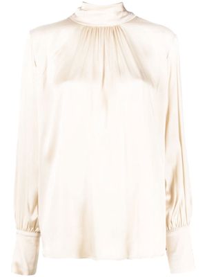 Federica Tosi rear-tie long-sleeve blouse - Neutrals