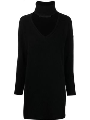Federica Tosi ribbed-knit long-sleeve dress - Black