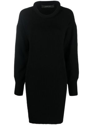 Federica Tosi roll-neck knitted jumper dress - Black