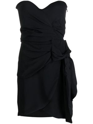 Federica Tosi ruched-detail strapless dress - Black