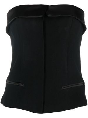 Federica Tosi satin-trim corset top - Black