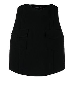 Federica Tosi scalloped-waistband mini skirt - Black