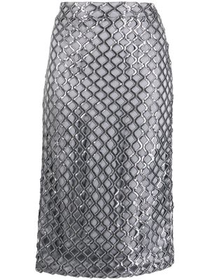 Federica Tosi sequin-embellished midi skirt - Grey