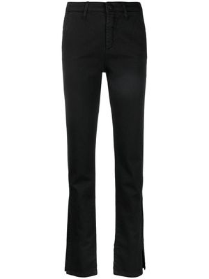 Federica Tosi side-slit slim-fit jeans - Black