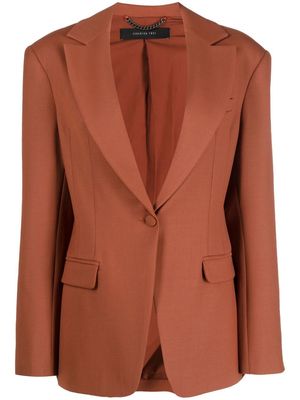 Federica Tosi single-breasted fitted blazer - Brown