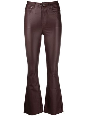 Federica Tosi slim-cut flared trousers - Brown