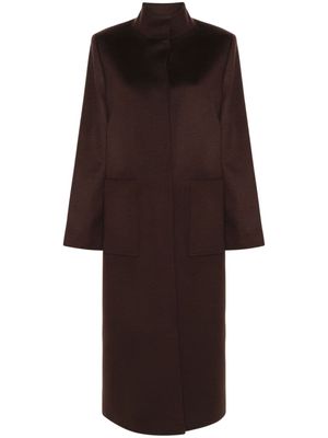 Federica Tosi stand-up collar single-breasted coat - Brown