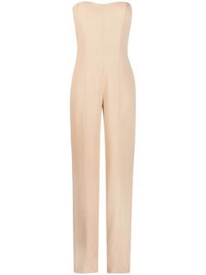 Federica Tosi sweetheart strapless jumpsuit - Brown