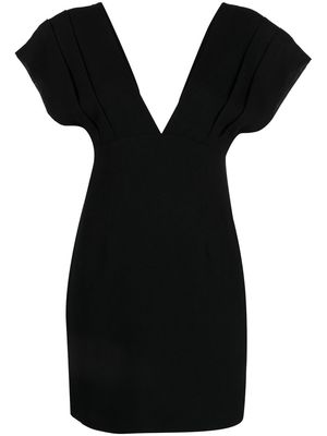Federica Tosi v-neck mini dress - Black