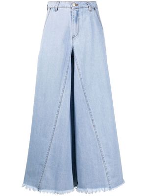Federica Tosi wide-leg cotton jeans - Blue