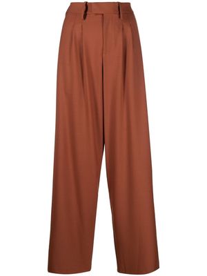 Federica Tosi wide-leg tailored trousers - Brown