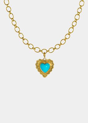 Fedra Turquoise Heart Charm