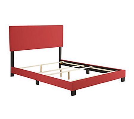 Felicia Faux Leather Upholstered Full Bed Frame
