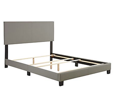 Felicia Faux Leather Upholstered Twin Bed Frame
