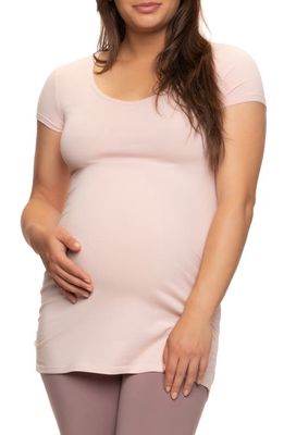 Felina Cotton Blend Maternity T-Shirt in Sepia Rose