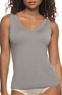 Felina Serene Lace Trim Reversible Tank in Gull 