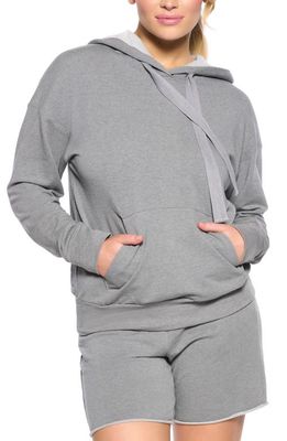 Felina Stretch Organic Cotton French Terry Hoodie in Slate