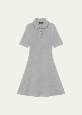 Felted Wool and Cashmere Mini Polo Dress