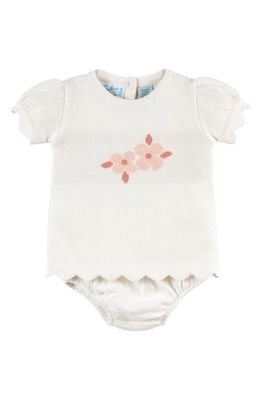 Feltman Brothers Kids' Flower Knit Bodysuit in Ivory 