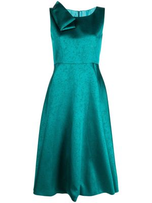 Fely Campo asymmetric draped-detail midi dress - Green