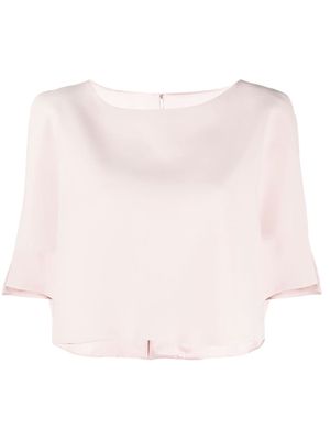 Fely Campo silk round-neck blouse - Pink