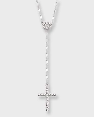 Femme Fatale Crossary Necklace with Diamonds