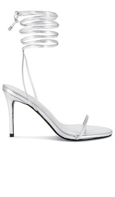 FEMME LA 3.0 Barely There Sandal in Metallic Silver
