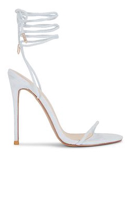 FEMME LA Barely There Lace Up Sandal in Baby Blue