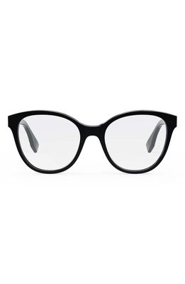 Fendi 52mm Cat Eye Reading Glasses in Shiny Black