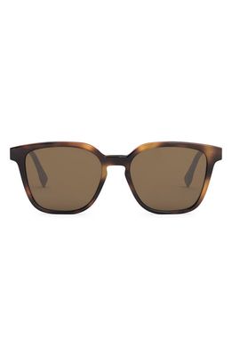 Fendi 53mm Geometric Sunglasses in Blonde Havana /Brown Polar