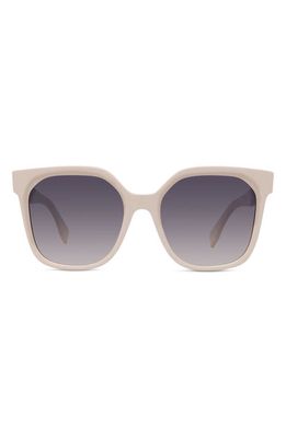 Fendi 55mm Gradient Square Sunglasses in Shiny Beige /Gradient Blue