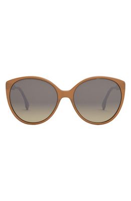 Fendi 59mm Gradient Round Sunglasses in Amber