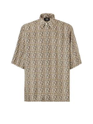 Fendi All-over Ff Motif Short-sleeved Shirt