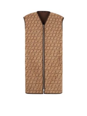 Fendi All Over Logo Wool Vest