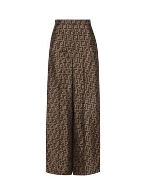 Fendi Allover Ff Printed Straight-leg Pants