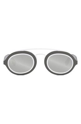 Fendi Around Round Sunglasses in Grey/Smoke Mirror