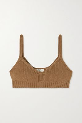 Fendi - Cropped Cashmere Top - Brown