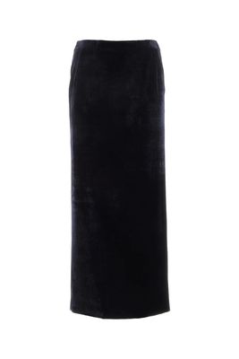 Fendi Dark Blue Velvet Skirt