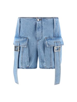 Fendi Denim Baguette Shorts