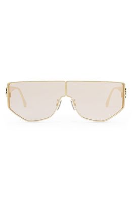 Fendi Disco 68mm Geometric Sunglasses in Gold /Bordeaux